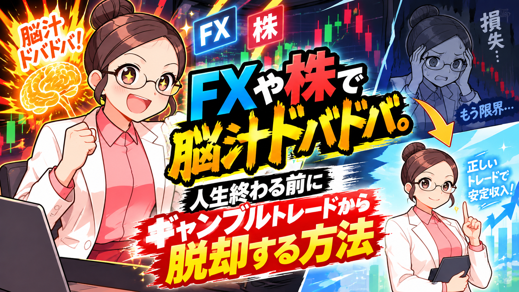 FXや株で脳汁ドバドバ。人生終わる前にギャンブルトレードから脱却する方法